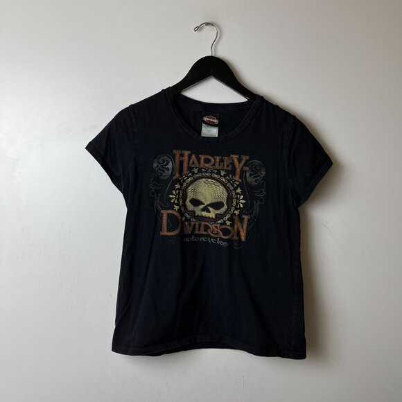 Harley Davidson Florida T Shirt Womens Black Medium M Made In USA Graphic Tee - Picture 11 of 16